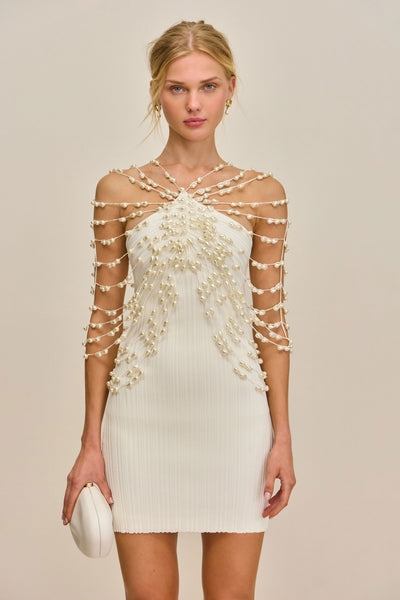 CULT GAIA OLIVIANA KNIT DRESS - OFF WHITE