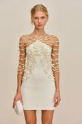 CULT GAIA OLIVIANA KNIT DRESS - OFF WHITE