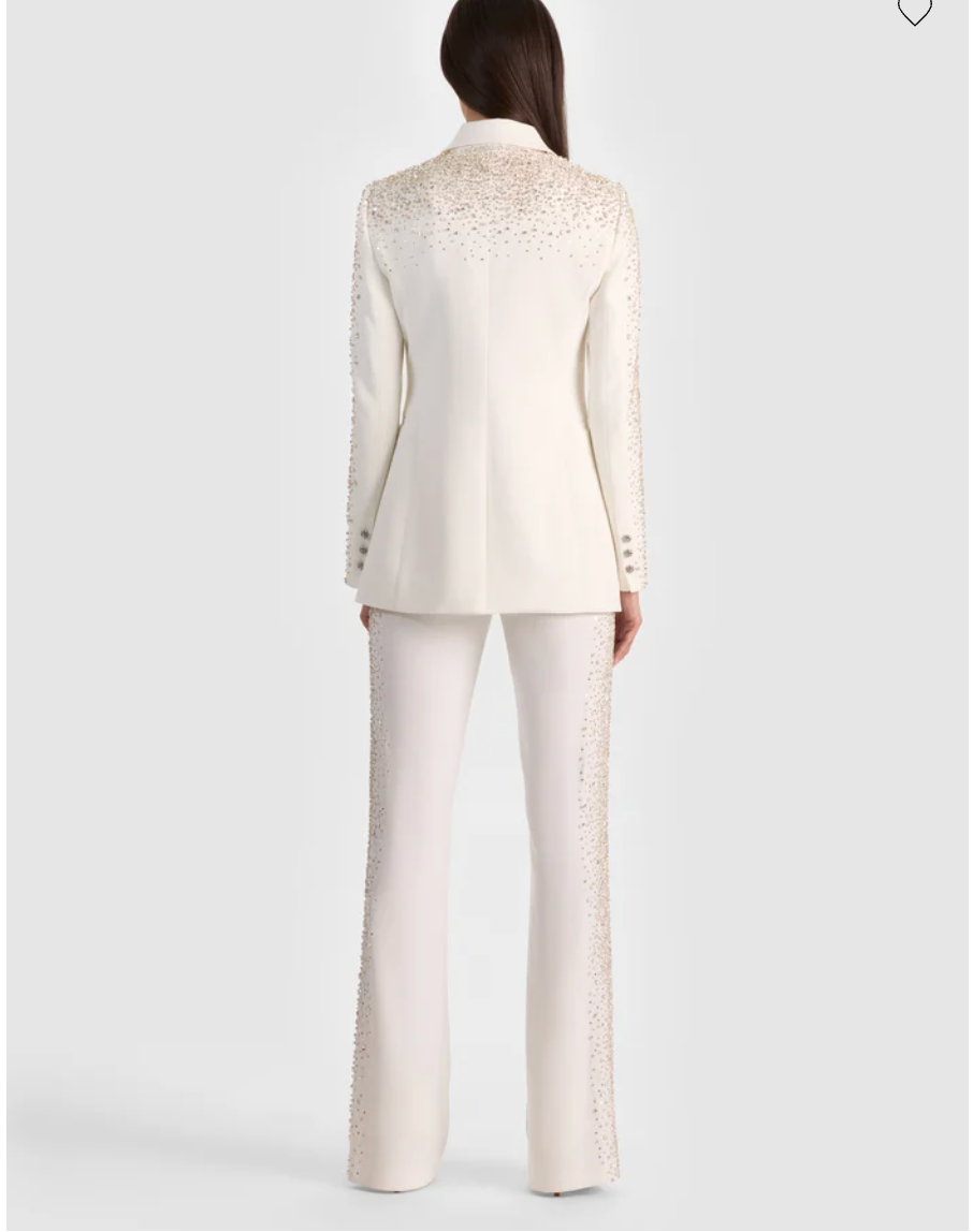 Alice + Olivia Breann Embellished Fitted Blazer