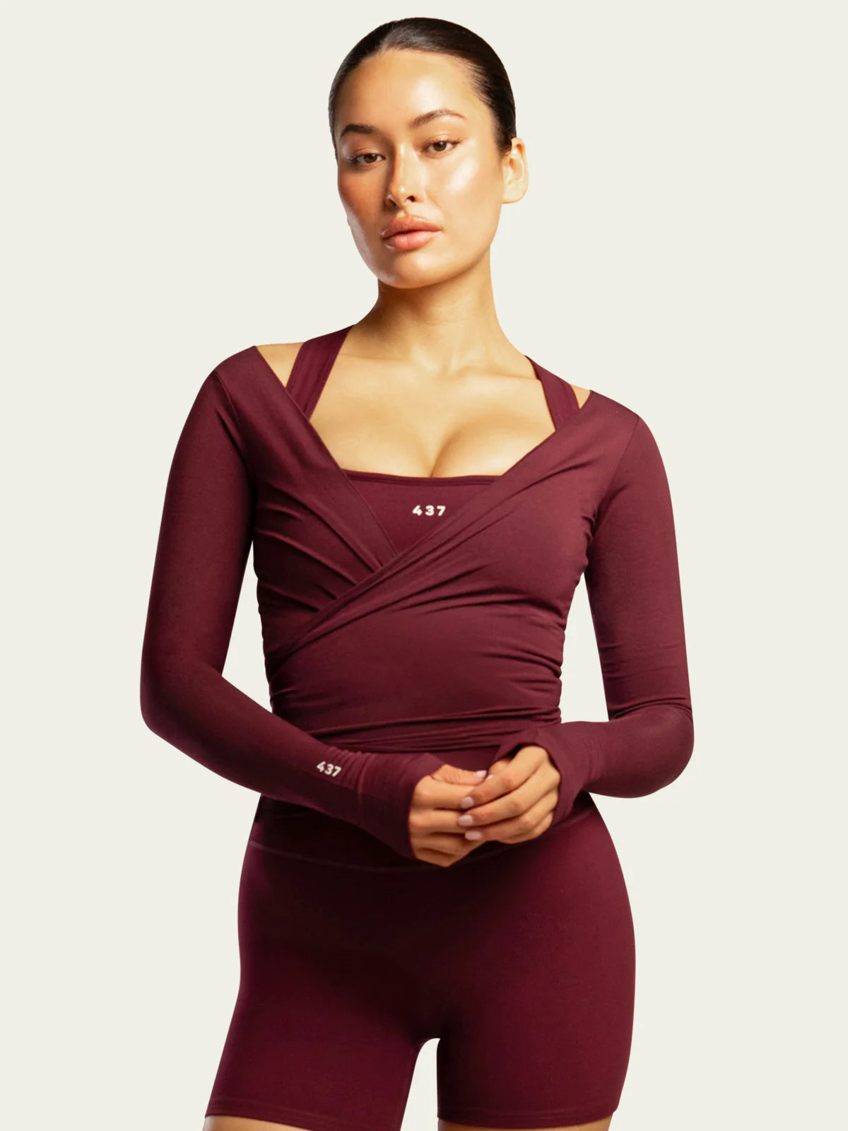 437 The Ballet Wrap in Black Cherry