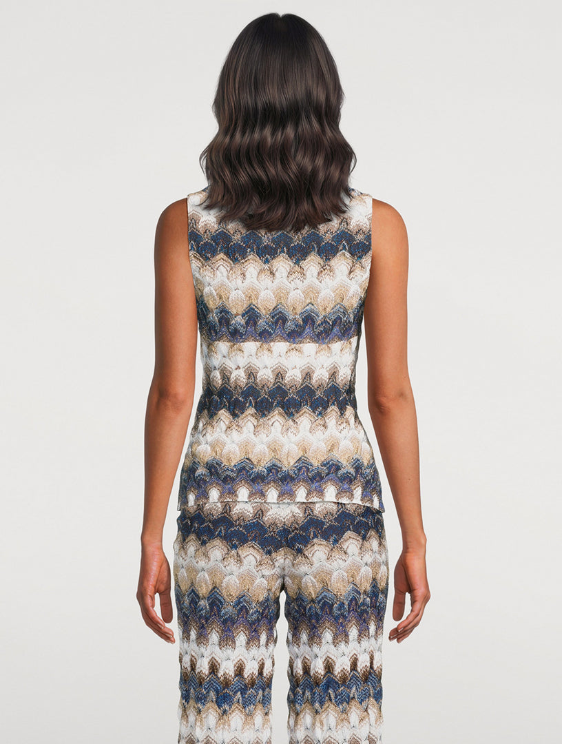 Missoni Twist-Front Knit Blouse