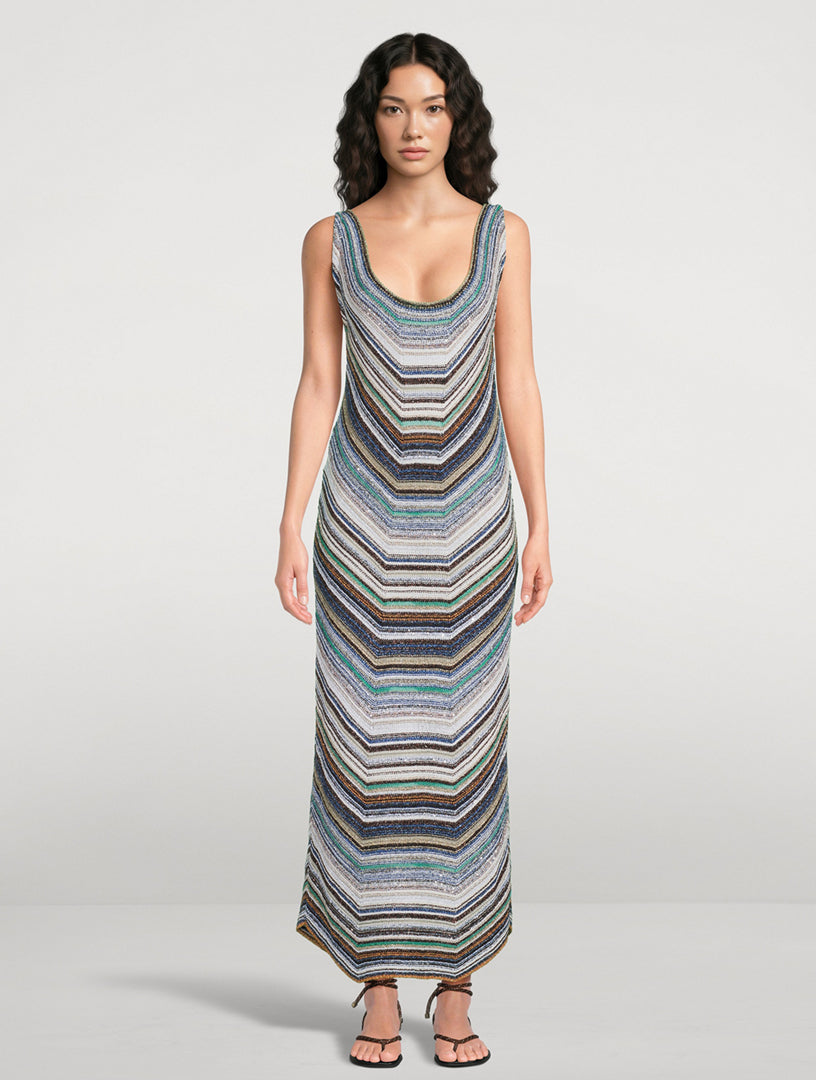 Missoni Metallic Knit Maxi Dress