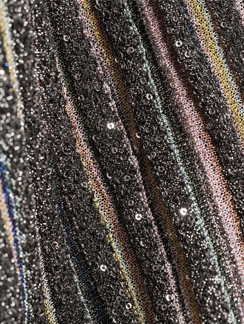Missoni Belted Sequin Knit Maxi Dress